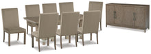 Load image into Gallery viewer, Chrestner Dining Table and 8 Chairs with Storage
