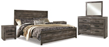 Load image into Gallery viewer, Wynnlow King Panel Bed with Mirrored Dresser and 2 Nightstands
