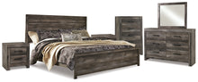Load image into Gallery viewer, Wynnlow King Panel Bed with Mirrored Dresser, Chest and 2 Nightstands
