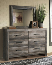 Load image into Gallery viewer, Wynnlow Queen Panel Bed with Mirrored Dresser and Nightstand
