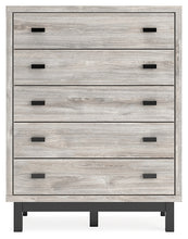 Load image into Gallery viewer, Vessalli King Panel Bed with Mirrored Dresser, Chest and 2 Nightstands

