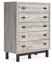 Load image into Gallery viewer, Vessalli King Panel Bed with Mirrored Dresser, Chest and 2 Nightstands
