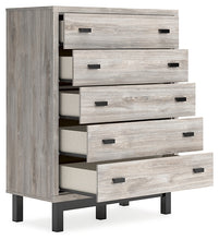 Load image into Gallery viewer, Vessalli King Panel Bed with Mirrored Dresser, Chest and 2 Nightstands
