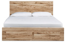 Load image into Gallery viewer, Hyanna Queen Panel Storage Bed with Mirrored Dresser and Chest
