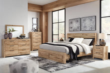 Load image into Gallery viewer, Hyanna Queen Panel Storage Bed with Mirrored Dresser and Chest
