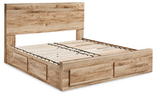 Load image into Gallery viewer, Hyanna Queen Panel Storage Bed with Mirrored Dresser and 2 Nightstands
