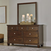 Load image into Gallery viewer, Danabrin Queen Panel Bed with Mirrored Dresser and 2 Nightstands
