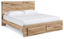Load image into Gallery viewer, Hyanna King Panel Storage Bed with Mirrored Dresser and Chest
