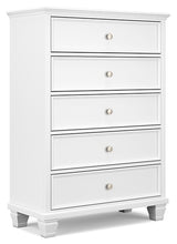 Load image into Gallery viewer, Fortman Full Panel Bed with Mirrored Dresser and Chest
