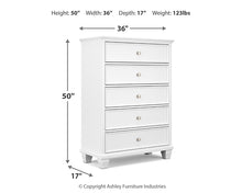 Load image into Gallery viewer, Fortman Full Panel Bed with Mirrored Dresser and Chest
