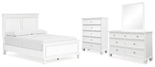 Load image into Gallery viewer, Fortman Full Panel Bed with Mirrored Dresser and Chest
