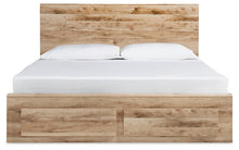 Load image into Gallery viewer, Hyanna King Panel Storage Bed with Mirrored Dresser

