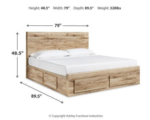 Load image into Gallery viewer, Hyanna King Panel Storage Bed with Mirrored Dresser
