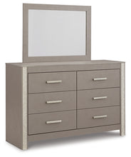 Load image into Gallery viewer, Surancha Queen/Full Panel Headboard with Mirrored Dresser and Chest

