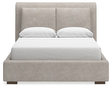 Load image into Gallery viewer, Cabalynn Queen Upholstered Bed with Mirrored Dresser and 2 Nightstands
