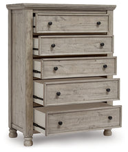 Load image into Gallery viewer, Harrastone King Panel Bed with Mirrored Dresser, Chest and 2 Nightstands
