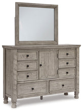 Load image into Gallery viewer, Harrastone California King Panel Bed with Mirrored Dresser and Chest
