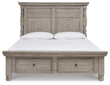 Load image into Gallery viewer, Harrastone California King Panel Bed with Mirrored Dresser and Chest
