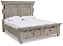 Load image into Gallery viewer, Harrastone Queen Panel Bed with Mirrored Dresser and 2 Nightstands
