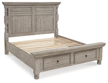 Load image into Gallery viewer, Harrastone Queen Panel Bed with Mirrored Dresser and 2 Nightstands
